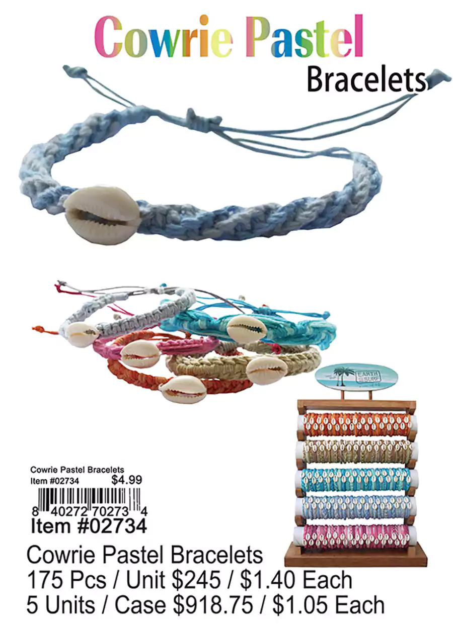 Cowrie Pastel Bracelets 175 Pcs.